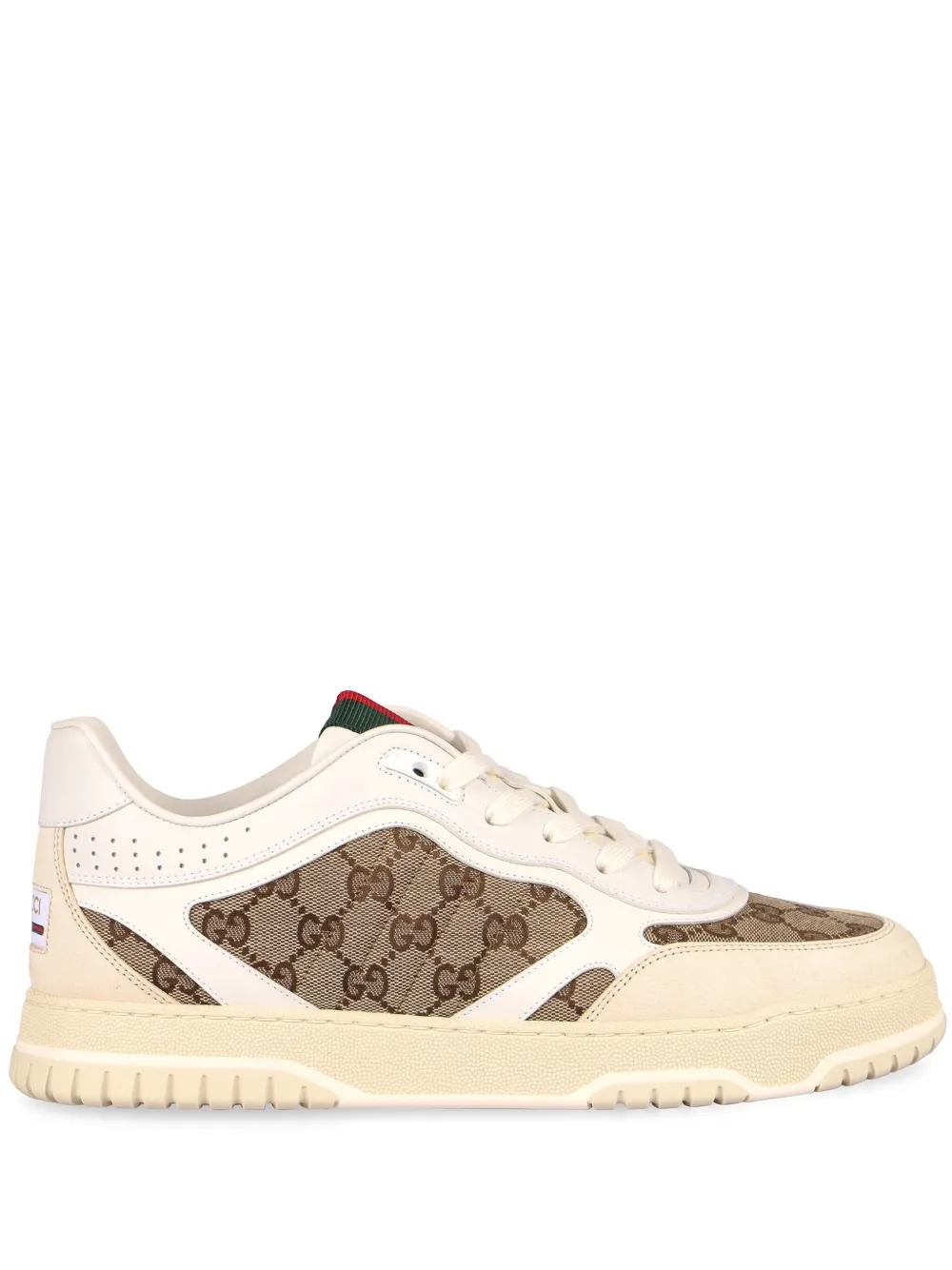 Gucci Re-Web panelled sneakers front angle